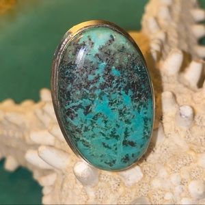 Chrysocolla Natural Gemstone Handcrafted ring
